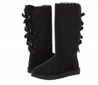 Ugg Bailey Bow Tall II classy blaque boots winter 2019- blaque colour